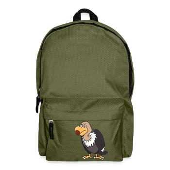 Geier Greifvogel Raubvogel Vögel Greifvögel Tiere - Rucksack - Olivgrün - Vorne