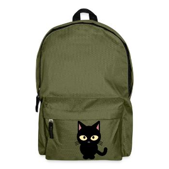Katzenbaby Baby Katze Kätzchen Süß - Rucksack - Olivgrün - Vorne