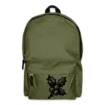 Weihnachts-Stechpalme - Rucksack - Olivgrün - Vorne