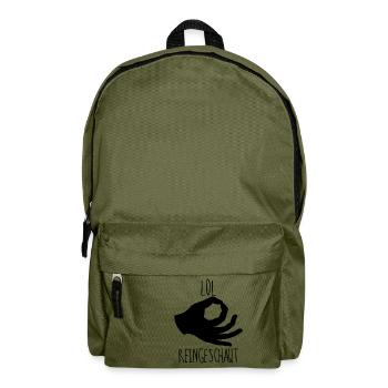 Lol reingeschaut hallo i bims Geschenk - Rucksack - Olivgrün - Vorne