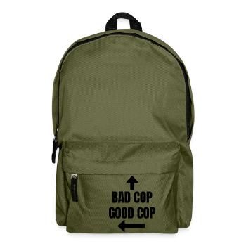 Bad Cop Good Cop Polizei Spaß Police Geschenk - Rucksack - Olivgrün - Vorne