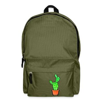 Watercolor Cactus - Rucksack - Olivgrün - Vorne