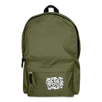doodle Art Ocean - Rucksack - Olivgrün - Vorne