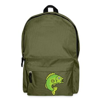 Barsch Fische - Rucksack - Olivgrün - Vorne