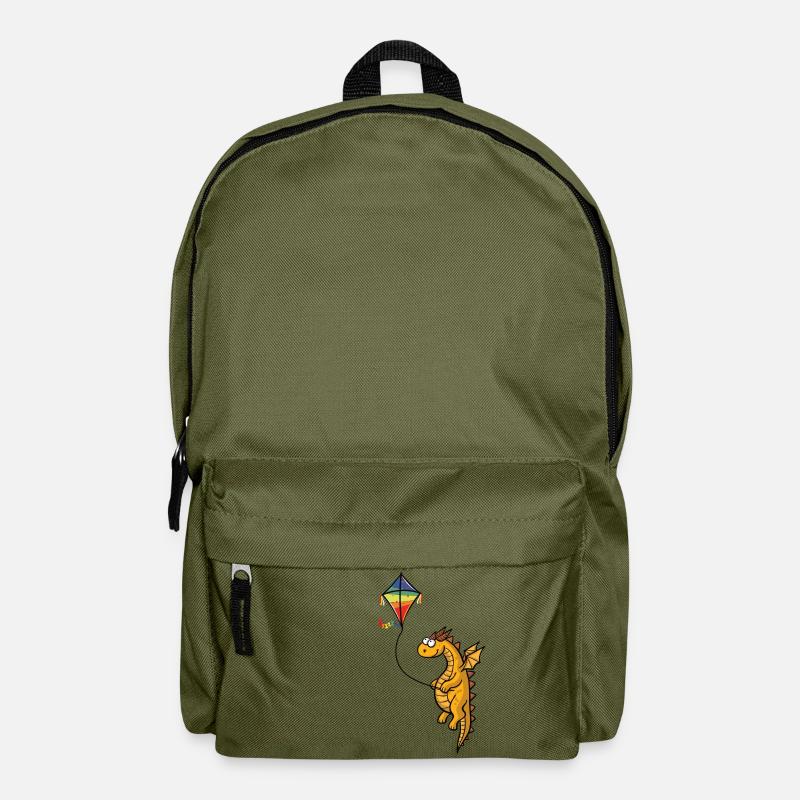 Drache mit Drachen - Rucksack - Olivgrün