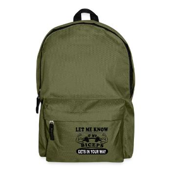 Cooler Fitness Studio Gym Geschenkidee - Rucksack - Olivgrün - Vorne