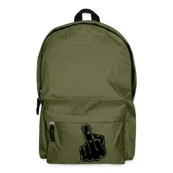 Mittelfinger Revolution Anti Demo Geschenk - Rucksack - Olivgrün - Vorne