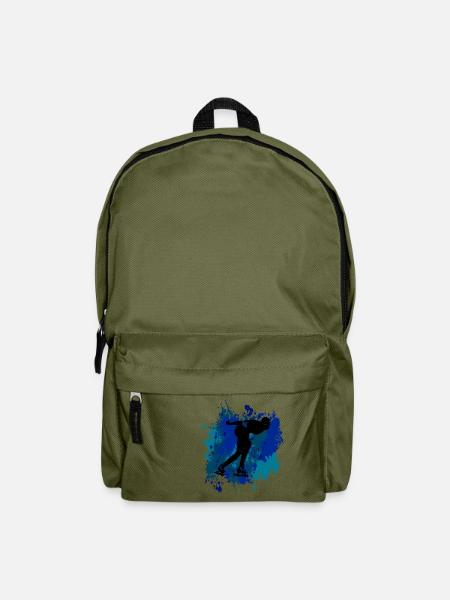 Eisschnellläufer Design - Rucksack - Olivgrün