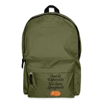 Spaghetti Spruch - Rucksack - Olivgrün - Vorne