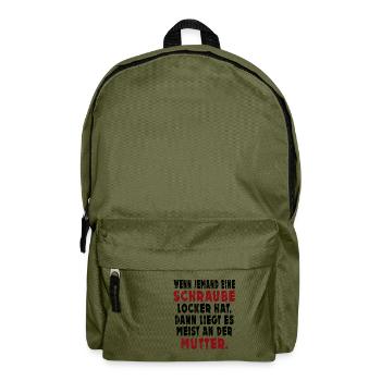 Schraube locker - Rucksack - Olivgrün - Vorne