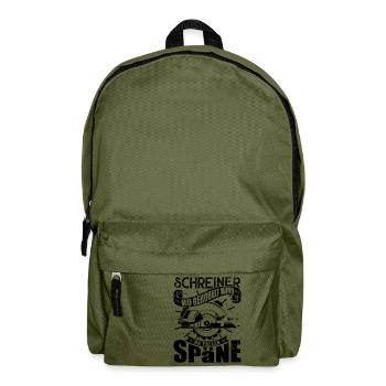 Schreiner Herren TShirt mit Hobel - Rucksack - Olivgrün - Vorne