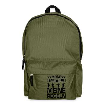 Meine Baustelle - Rucksack - Olivgrün - Vorne