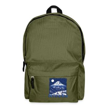 Niseko Winter Skiing Snowboard Grunge - Backpack - olive green - Front
