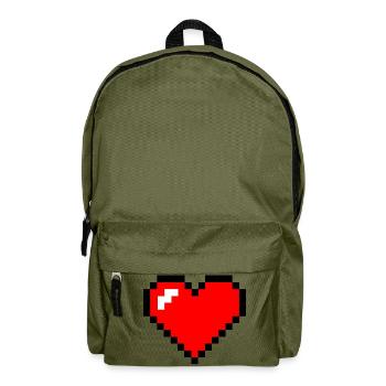 herzpixel - Rucksack - Olivgrün - Vorne