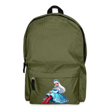 Ded Moroz Snegurotschka russischer Weihnachtsmann - Rucksack - Olivgrün - Vorne