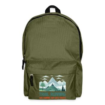 Trailrunning, wie Laufen, aber mit Snacks - Rucksack - Olivgrün - Vorne