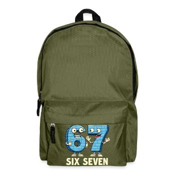 US Flag 67 Memes Six Seven - Backpack - olive green - Front