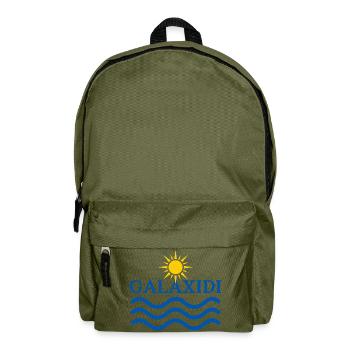 Galaxidi-Sonne und Wellen - Rucksack - Olivgrün - Vorne