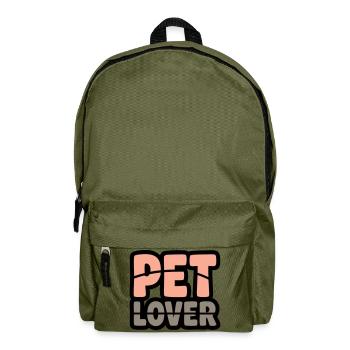 Pet Lover Tierliebhaber Haustier Tierschutz - Rucksack - Olivgrün - Vorne