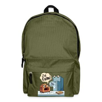 J'ai Faim Humour Grille-Pain Frigo - Sac à dos - vert olive - Devant