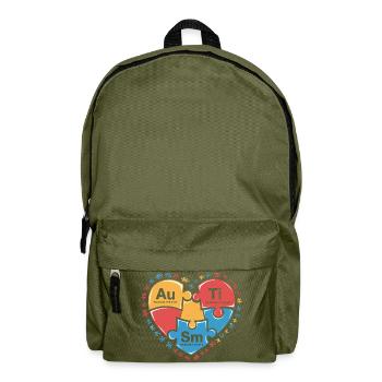 Herzpuzzle Au Ti Sm Autismus-Bewusstsein - Rucksack - Olivgrün - Vorne