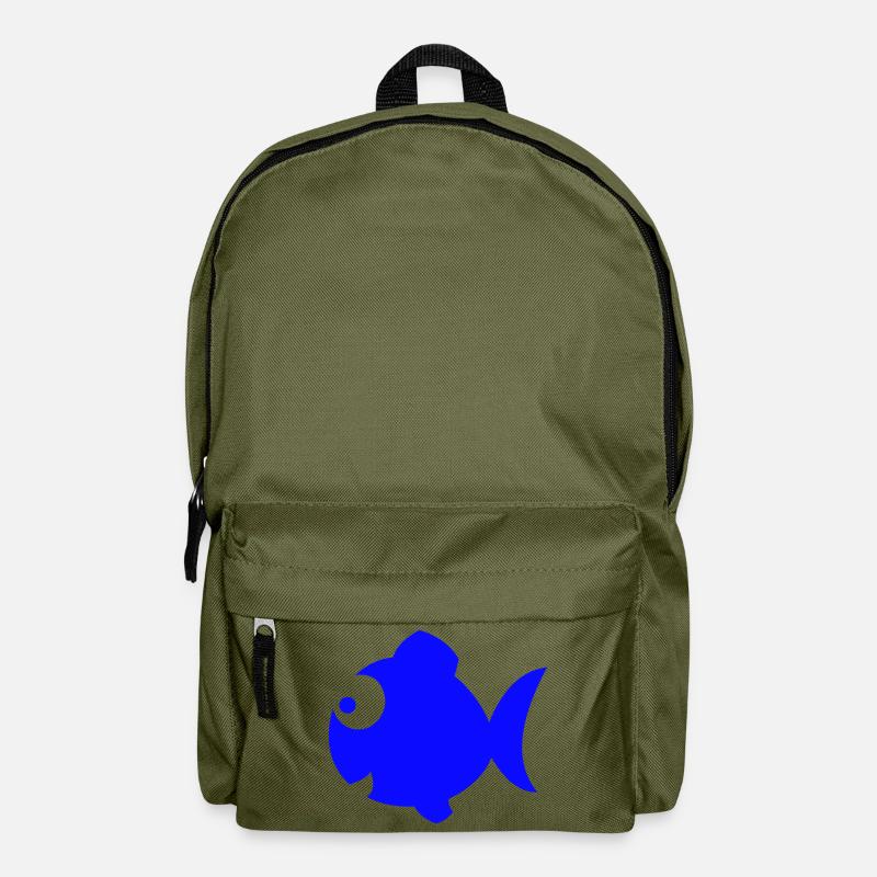 Happy Blue Fish - Backpack - olive green