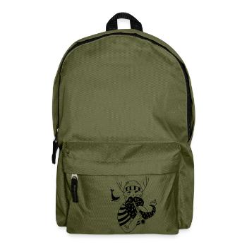 Norden Seemann liebt Musik individuelles Geschenk - Rucksack - Olivgrün - Vorne