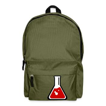 reagenzglas flask tube experiment chemistry chemie - Rucksack - Olivgrün - Vorne