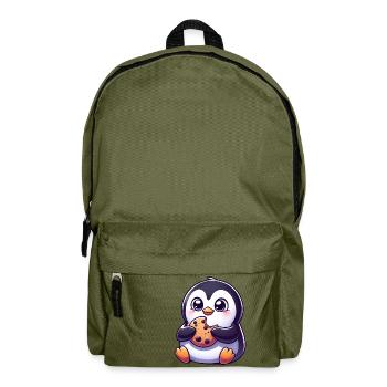 Pinguin Cookie Süßer Nachtisch Keks - Rucksack - Olivgrün - Vorne