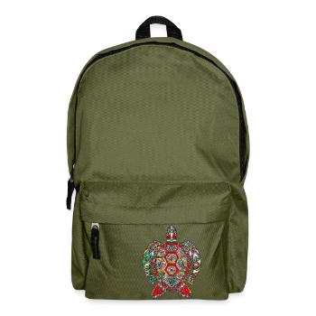 sea turtle colourful - Rucksack - Olivgrün - Vorne