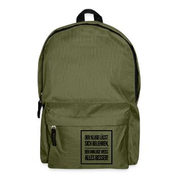 geistige Haltung - Rucksack - Olivgrün - Vorne