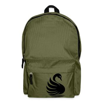 Elegante Schwan-Silhouette: Anmut auf dem Wasser - Rucksack - Olivgrün - Vorne