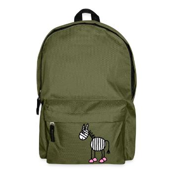 Streifen Gestreift Pferd Zebra - Rucksack - Olivgrün - Vorne