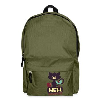 Katze - Vogel - Tiere Haustier niedlich - whatever - Rucksack - Olivgrün - Vorne