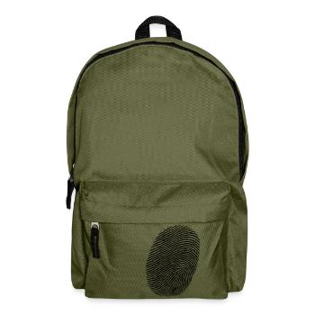 Finger - Fingerabdruck - Rucksack - Olivgrün - Vorne
