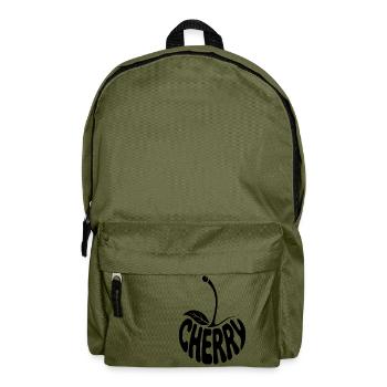 Cherry - Cool Fruit Logo - Rucksack - Olivgrün - Vorne