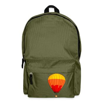 airplane aeroplane flugzeug heissluftballon air ba - Rucksack - Olivgrün - Vorne