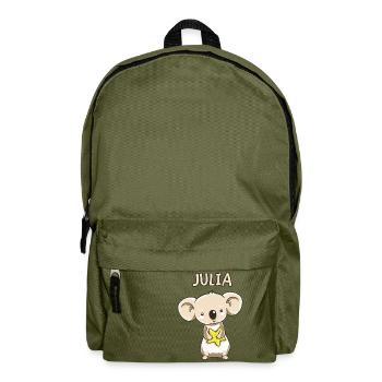 Koala enfant drôle copie cadeau d'anniversaire Julia - Sac à dos - vert olive - Devant