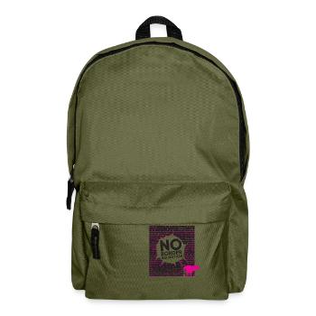 Keine Nation - keine Grenzen - Rucksack - Olivgrün - Vorne