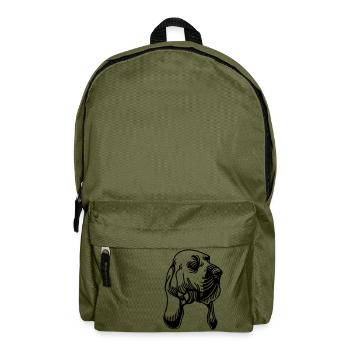 Bloodhound - Hunderasse - Rucksack - Olivgrün - Vorne
