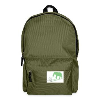 Aus einer Mücke einen Elefanten machen Zeichnung - Rucksack - Olivgrün - Vorne