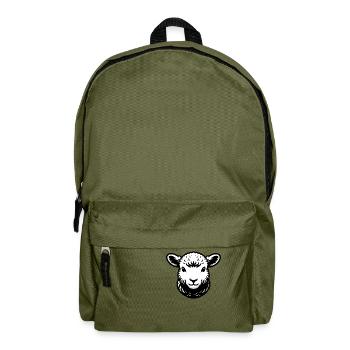 Schaf Lamm - Rucksack - Olivgrün - Vorne