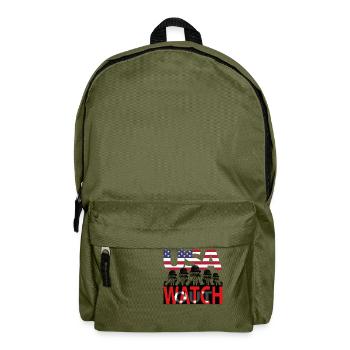 USA - watch out - Rucksack - Olivgrün - Vorne