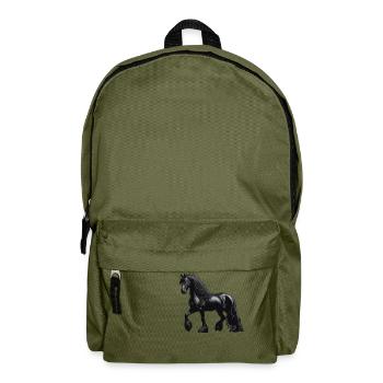 Friesische Pferdeshow - Rucksack - Olivgrün - Vorne