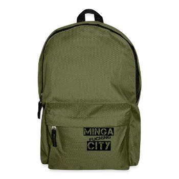 Minga fucking city - Rucksack - Olivgrün - Vorne