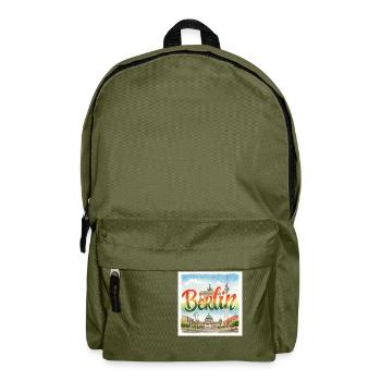 Berlin Aquarell - Rucksack - Olivgrün - Vorne