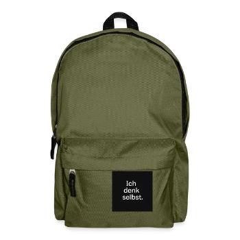 Ich denk selbst. - Rucksack - Olivgrün - Vorne