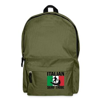 Italian Surf Tribe Surfshirt - Rucksack - Olivgrün - Vorne