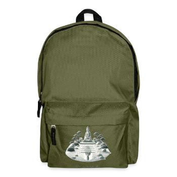 Silent Reflections Zen Garden - Backpack - olive green - Front