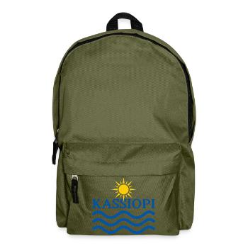 Kassiopi-Sonnenwellen-Emblem - Rucksack - Olivgrün - Vorne